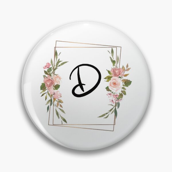 Item preview, Floral letter D monogram designed and sold by JustSeasons.