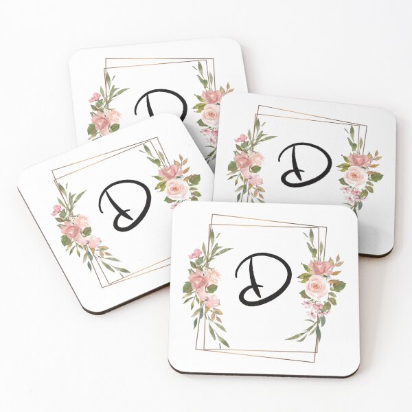 Item preview, Floral letter D monogram designed and sold by JustSeasons.