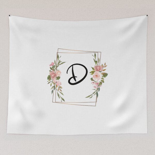 Item preview, Floral letter D monogram designed and sold by JustSeasons.