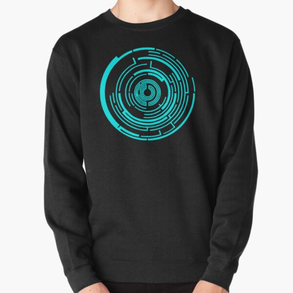 Maze Design Blue Pullover Sweatshirt