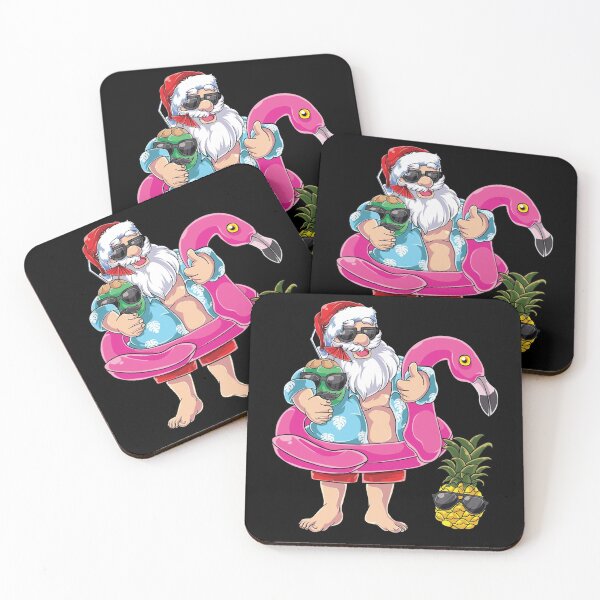 Item preview, Santa Flamingo Pineapple Beach Holiday Christmas in July designed and sold by Nikolanek.