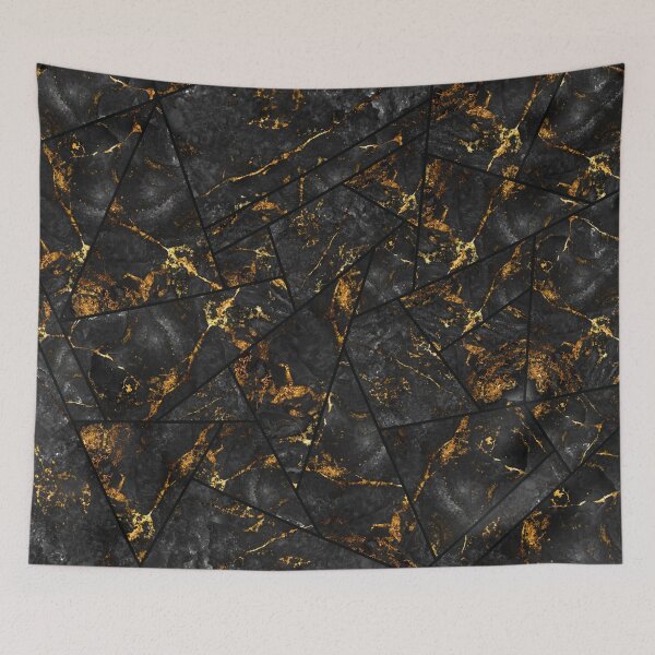 Item preview, Black Marble and Metallic Gold - Abstract Luxury Pattern designed and sold by AmbienceArt.