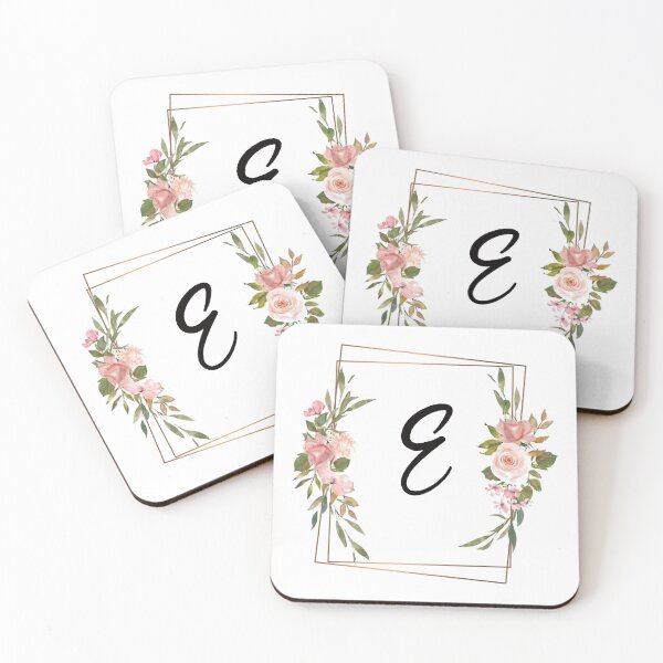 Item preview, Floral monogram letter E designed and sold by JustSeasons.