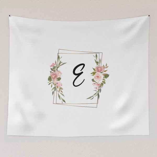 Item preview, Floral monogram letter E designed and sold by JustSeasons.