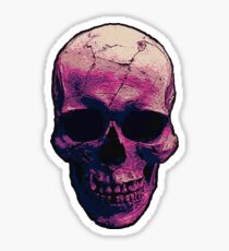 Badass Pink Skull Sticker