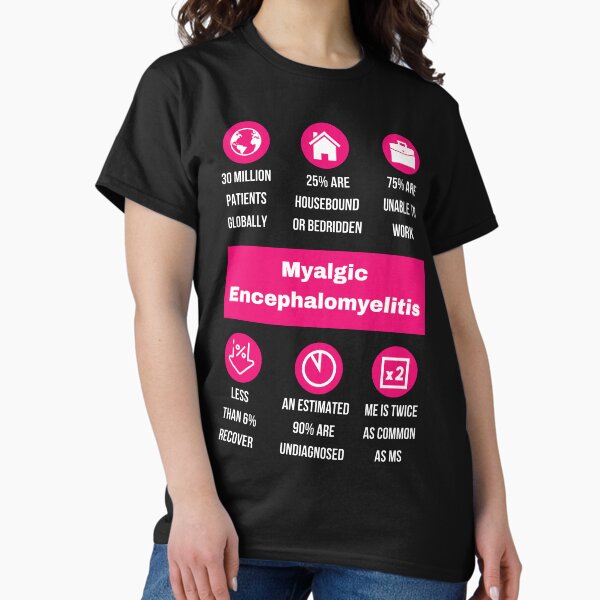 Item preview, ME/CFS Awareness: Pink Myalgic Encephalomyelitis Statistics (white text) designed and sold by Chantelle  Spies.