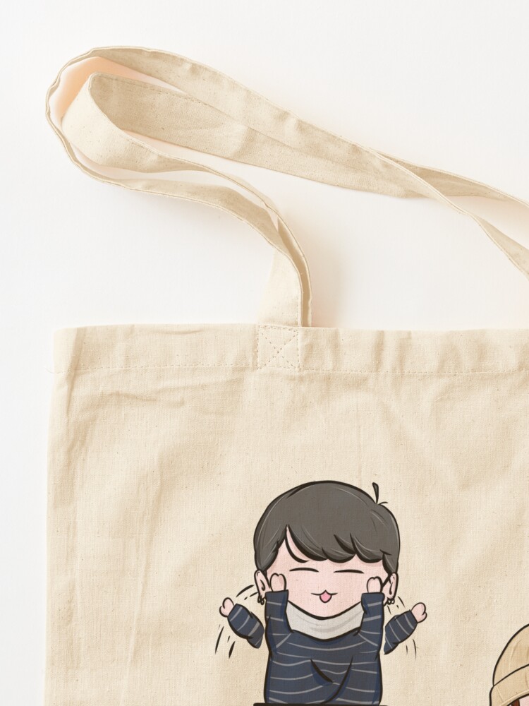 Suga Chibi BTS' Cotton Drawstring Bag