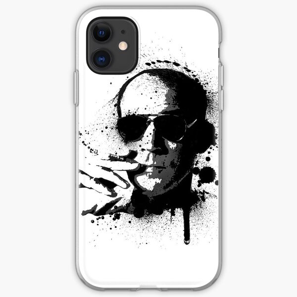 Hunter S. Thompson B&W Print iPhone Soft Case