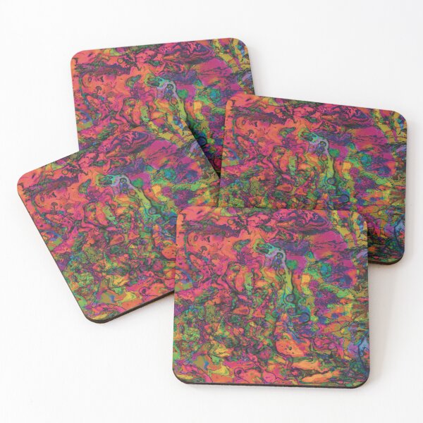 Item preview, Neon Dream - Colorful Paint Pour/ Fluid Art - Unique and Vibrant Abstract Acrylic Paintings for Art Prints, Canvas Prints, Wall Art, Mugs, Leggings, Phone Cases, Tapestries and More designed and sold by cherdoodles.