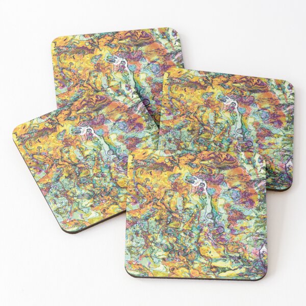 Item preview, Rustic Sunset Dream - Colorful Paint Pour/ Fluid Art - Unique and Vibrant Abstract Acrylic Paintings for Art Prints, Canvas Prints, Wall Art, Mugs, Leggings, Phone Cases, Tapestries and More designed and sold by cherdoodles.