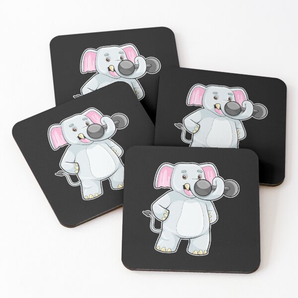 Item preview, Elephant at Strenght training with Dumbbell designed and sold by Snabdesign84.