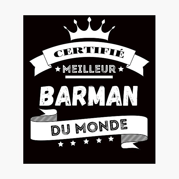 Item preview, Certified best bartender in the world - Bartender humor designed and sold by Ydurand.