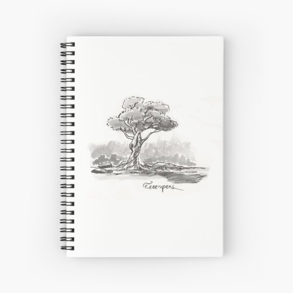 Tree A Lone Spiral Notebook