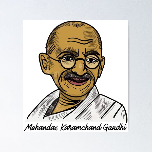 Print Hubz Mahatma Gandhi Wall Poster For Gandhi Jayanti|Famous Personality  Poster For Colleges, Study Room, Offices|Unframed Wall Poster|1Pc :  Amazon.in: Home & Kitchen