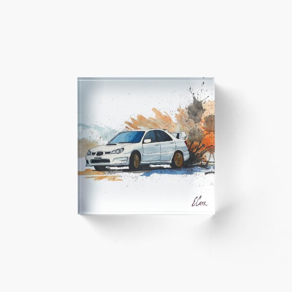 Item preview, Impresión de pintura de acuarela de Subie STi designed and sold by BecauseRaceArt.