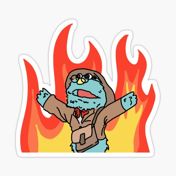 The Professor (but with fire) Sticker