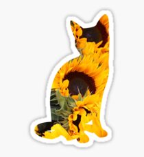 Sunflower Cat Sticker