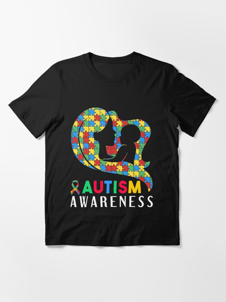 Disover Autism Awareness Month Ribbon Puzzle Essential T-Shirt