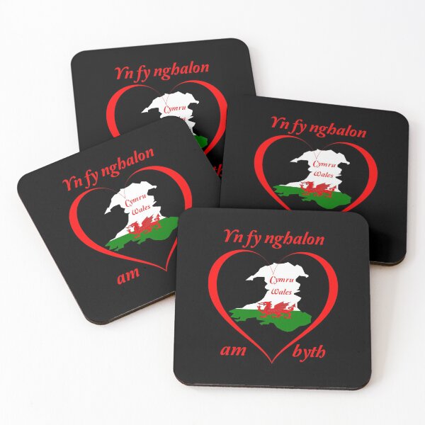 Item preview, Wales For Ever, Heart, Red Dragon, Map designed and sold by Aurorapod.