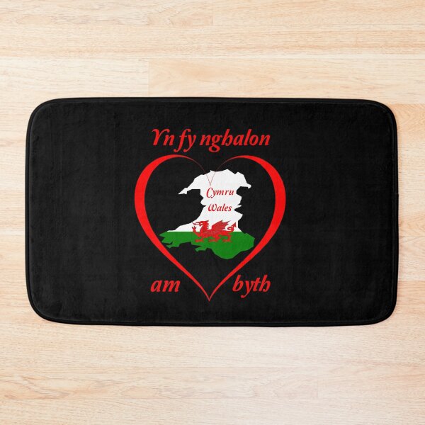 Item preview, Wales For Ever, Heart, Red Dragon, Map designed and sold by Aurorapod.