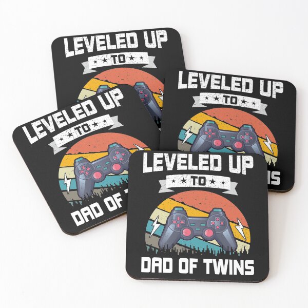 Item preview, Leveled up to Dad Of Twins Funny Video Gamer Gaming Gift designed and sold by Nikolanek.