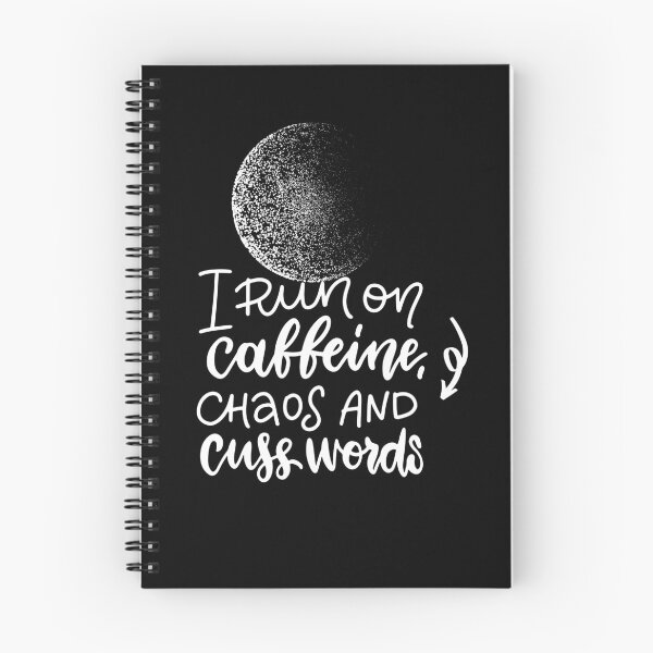 Item preview, I Run on Coffee Chaos and Cuss Words funny tshirt saying  designed and sold by Amirebdesign.