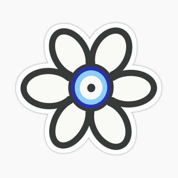 Evil Eye Flower Sticker – Cultura Campaign