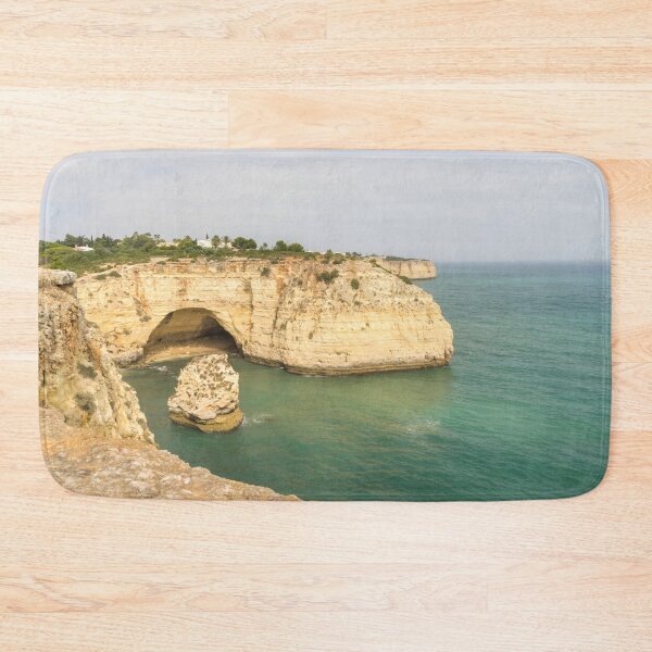 Item preview, Vale Covo in Gold and Turquoise - Large Seacave at Carvoeiro Algarve Portugal designed and sold by Georgia Mizuleva.