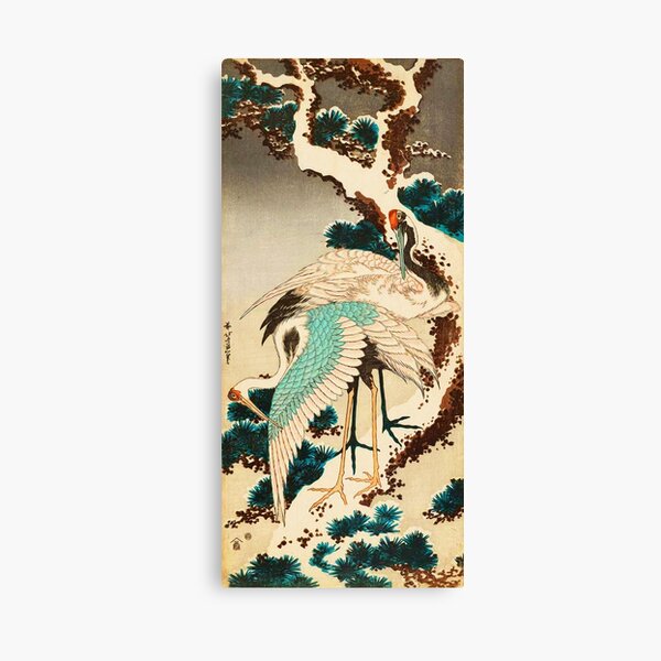 Item preview, Two Cranes on Snowy Pine Tree designed and sold by NicoNicoNEET.