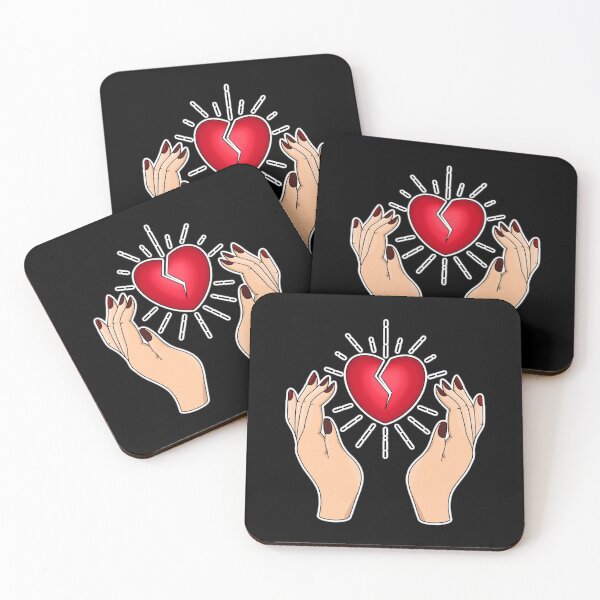 Item preview, Hands holding broken heart tattoo inspired design designed and sold by Gerhanj.