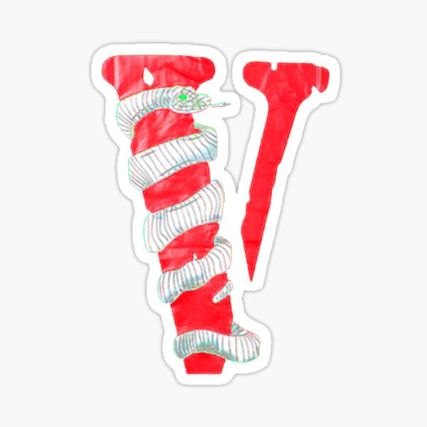 V lone Snake Red Sticker
