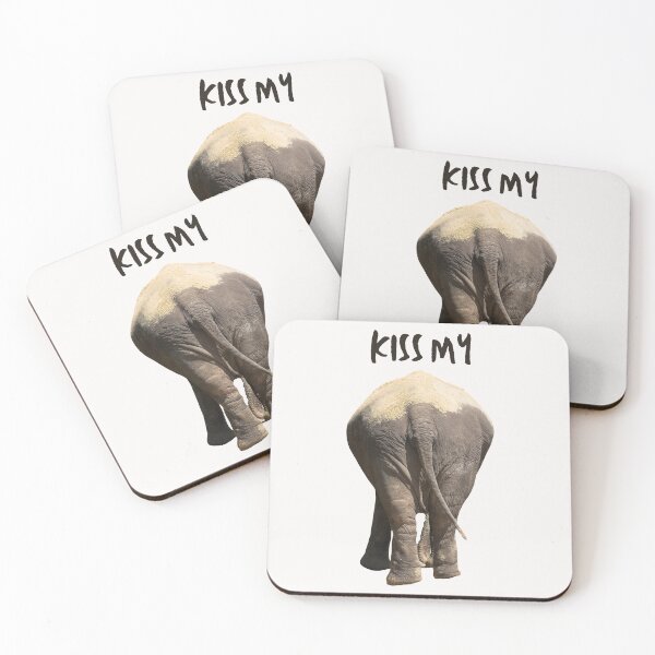 Item preview, Kiss My Ass Funny Elephant designed and sold by JellyBeenzz.