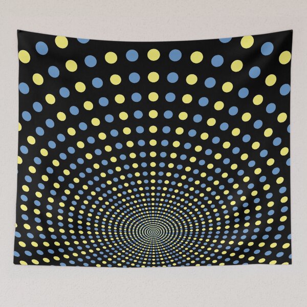 Item preview, Radial Blue and Yellow Circles designed and sold by digoarpi.