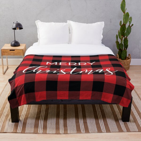 Item preview, Merry Christmas - Red and Black Buffalo Plaid  designed and sold by thelustrous.