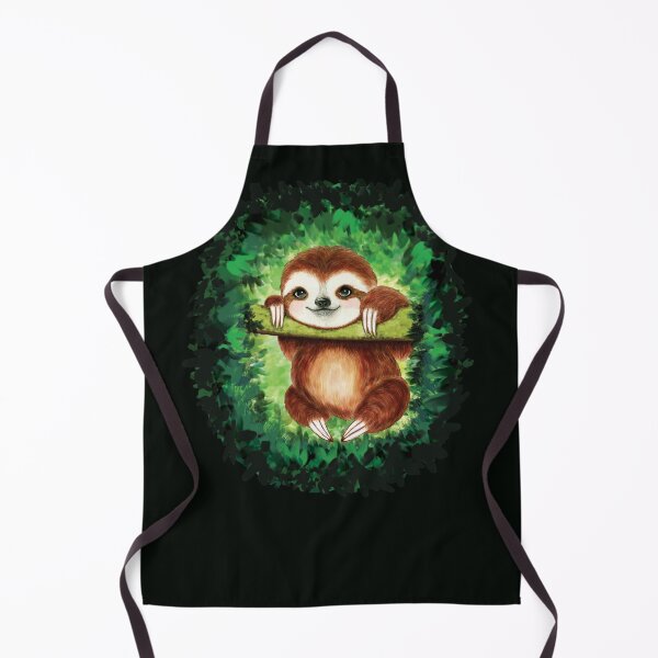 Item preview, Cute baby sloth in a tropical forest designed and sold by SukoB34.