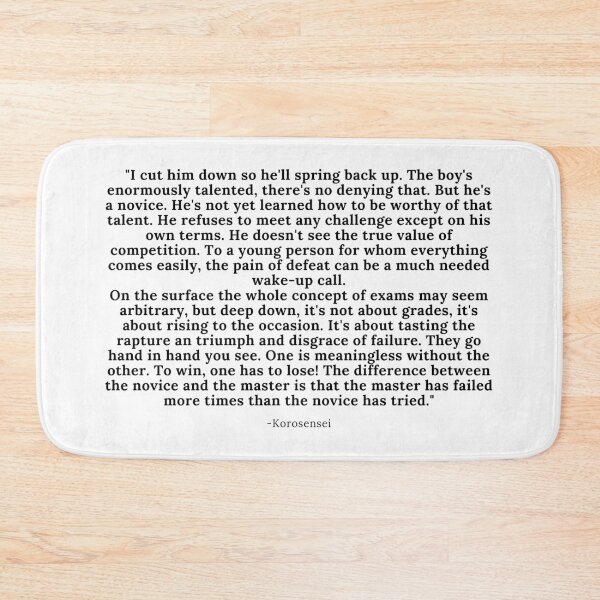 Item preview, Korosensei speech about failure, Assasination Clasroom designed and sold by Anna  Huijgen.