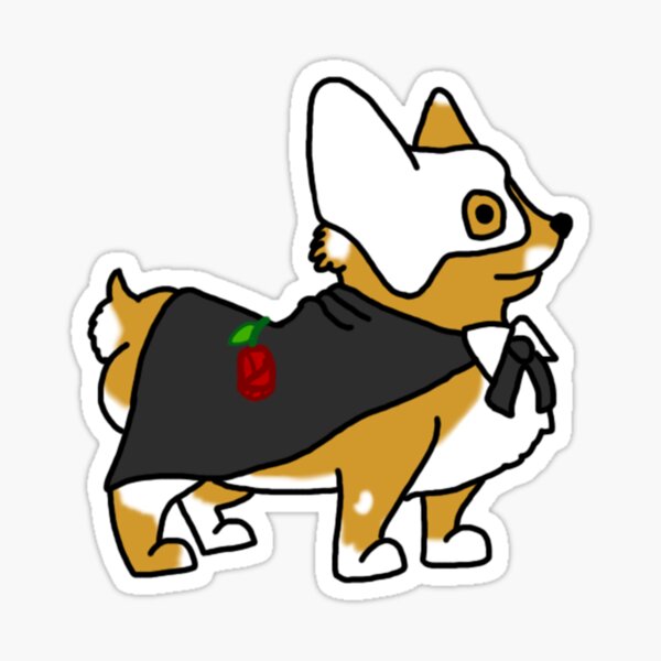 Corgi Of The Opera Sticker