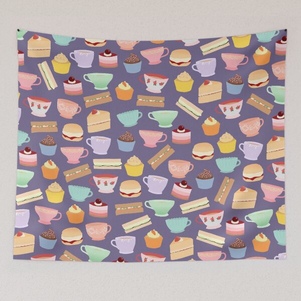 Item preview, Afternoon tea - purple background designed and sold by IvyAmber.