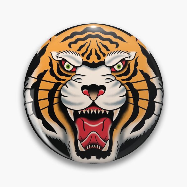 Item preview, Bengal Tiger Head Traditional Tattoo designed and sold by trajeado14.