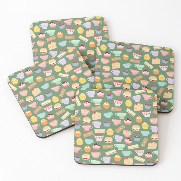 Item preview, Afternoon tea - green background designed and sold by IvyAmber.