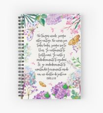 Cuaderno de espiral Isaías 41:10 (flores y mariposas)