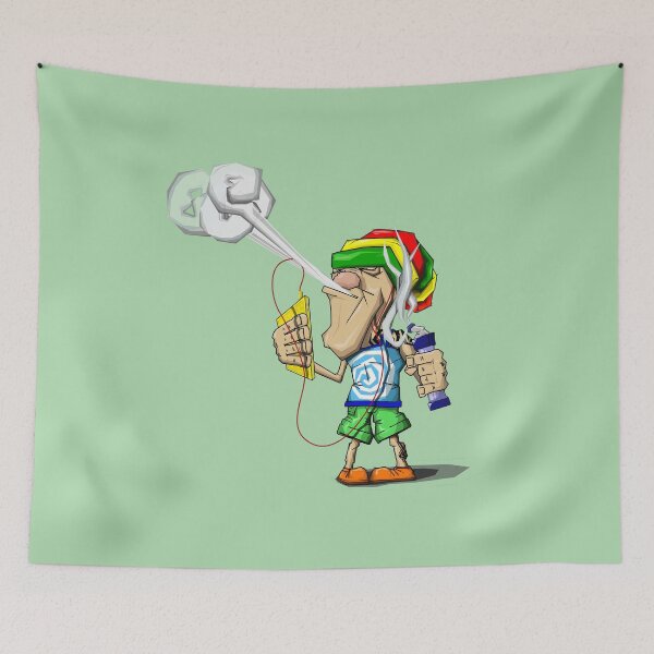 Item preview, The man smokes vape and listens to music. designed and sold by YngvarrTokar.