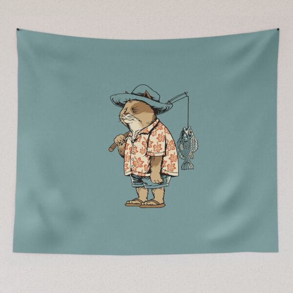 Item preview, Summer Cat Goes Fishing designed and sold by GeeHanz.