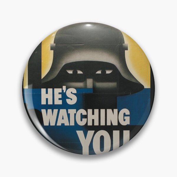 Item preview, Vintage Propaganda Poster - He's Watching You - WWII designed and sold by Christienne.