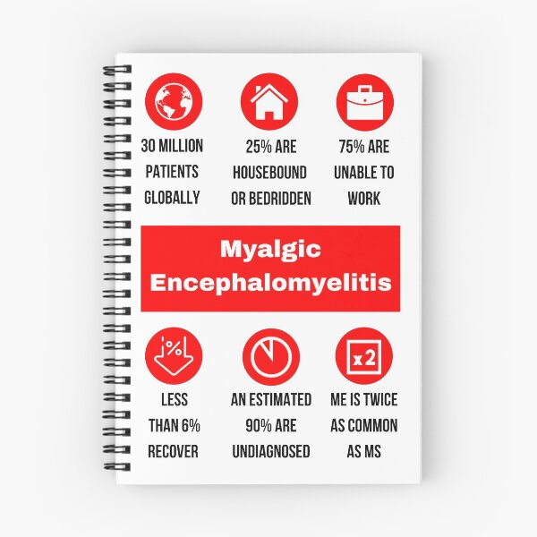 Artikelvorschau, ME / CFS-Bewusstsein: Statistik der roten myalgischen Enzephalomyelitis (schwarzer Text) entworfen und verkauft von Chantelle Spies.