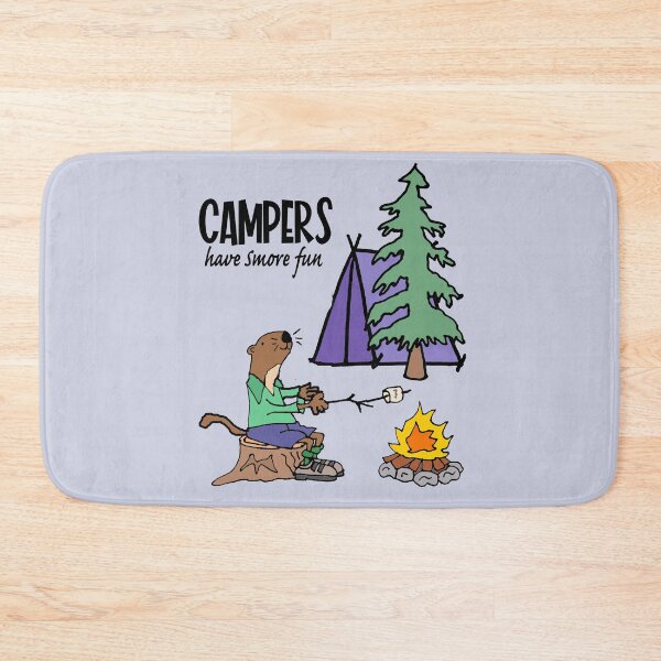 Item preview, Funny Sea Otter Camping Cartoon designed and sold by Nature's Fancy.