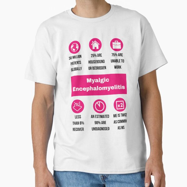 Item preview, ME/CFS Awareness: Pink Myalgic Encephalomyelitis Statistics (black text) designed and sold by Chantelle  Spies.