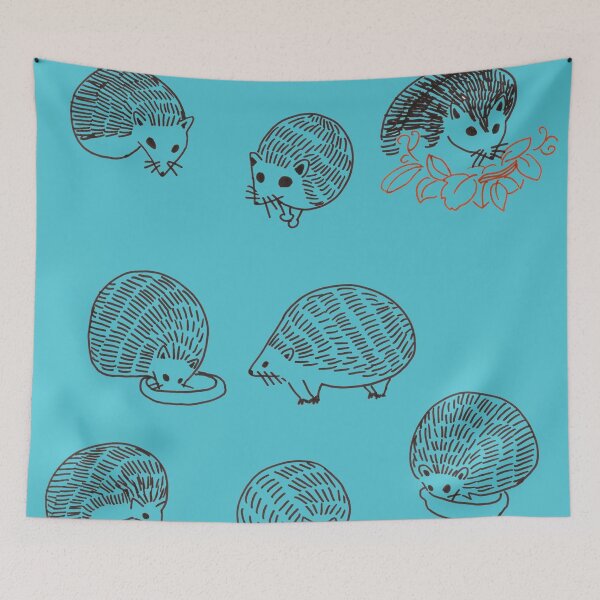 Item preview, Cute Hedgehogs - Teal Palette designed and sold by Niina  Niskanen.