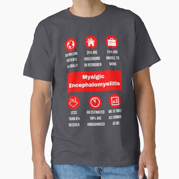 Item preview, ME/CFS Awareness: Red Myalgic Encephalomyelitis Statistics (white text) designed and sold by Chantelle  Spies.