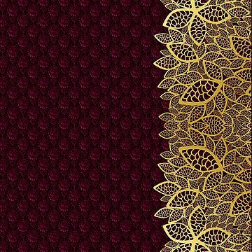 Artwork thumbnail, Golden Leaf - Red 1 by VkCases